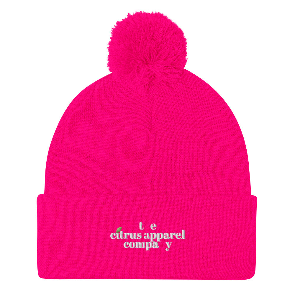 Pom Citrus Beanie Hot Pink
