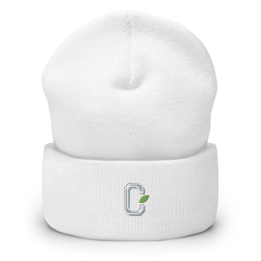 Cuffed Citrus Beanie White