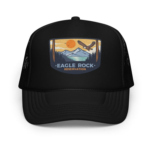 Embroidered Trucker Hat Black Eagle Rock Res