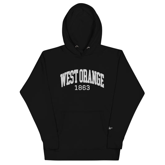 Embroidered WO 1863 Black Hoodie