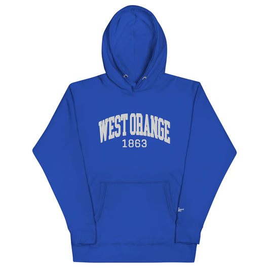 Embroidered WO 1863 Blue Hoodie