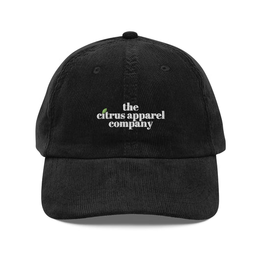 Corduroy Citrus Black Emblem Hat
