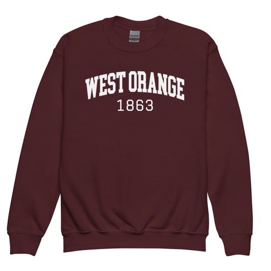 WO Youth Crewneck Maroon Sweatshirt